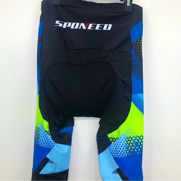 Sponeed Black Padded Stretch Cycling Leggings- New With Tags - Picture 10 of 13